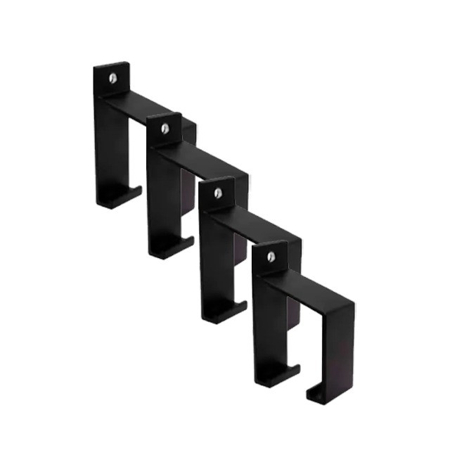 Kit Trilho para Porta de Correr com Suportes Libra Preto 2 Metros - Foto 2