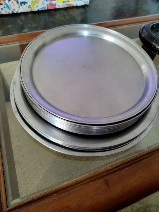 Bandeija Inox lote 3 tamanhos 35/40/45cm - Foto 4