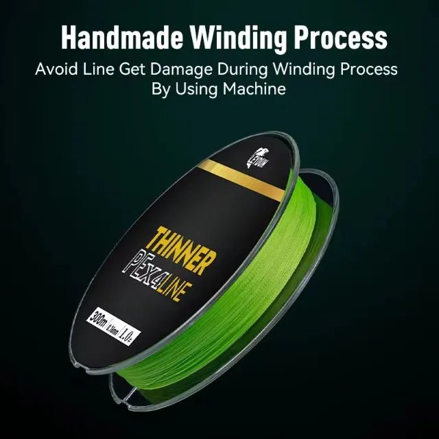 Linha de Pesca Multifilamento Micro Thinner 4X VERDE - 300 Metros - Foto 2