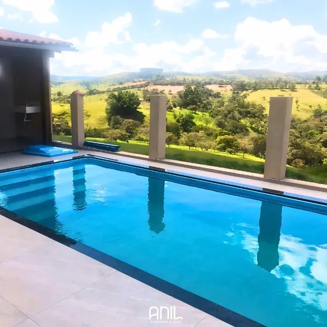 Piscina retangular media funda - 5,5 metros com escada  - Foto 3
