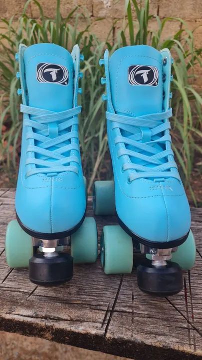 Patins Quad Traxart Bellaz Azul - Foto 3