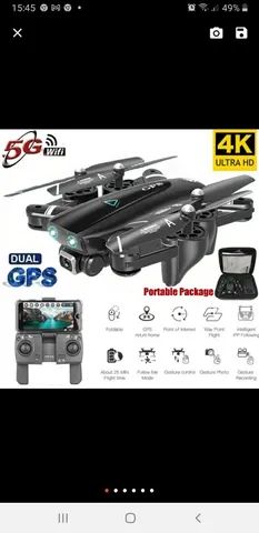 Drone s167gps motor gardan com 4 baterias mais case. - Foto 5