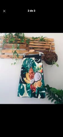 Saia reta estampada 