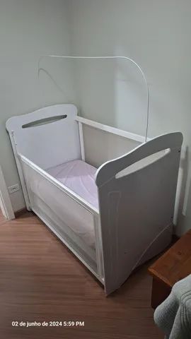 Berço + colchão impermeavel + mosquiteiro - Foto 2