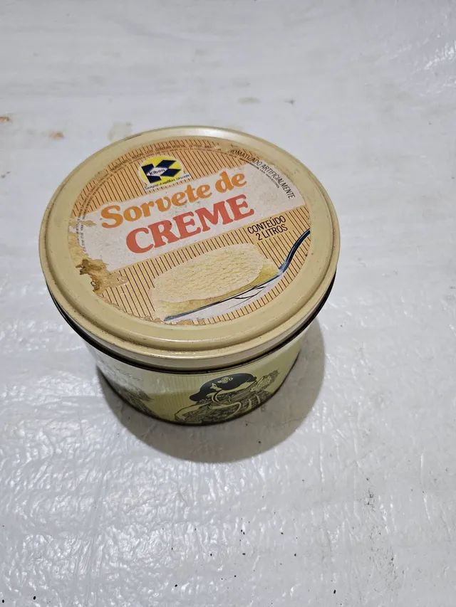 Antiguidade lata sorvete kibom antiga ótimo estado