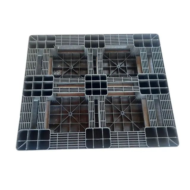 Pallet Palete Plástico 1,00x1,20x14cm Reforçado Cinza Usado - Foto 3