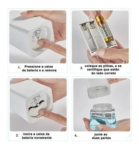 Dispenser Automático De Sabão Líquido E Álcool Gel 350ml Knup - Kp-ta08 - Foto 3
