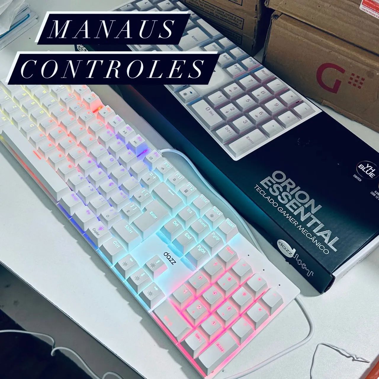 Teclado Mecânico branco Switch YHBLUE - Foto 2