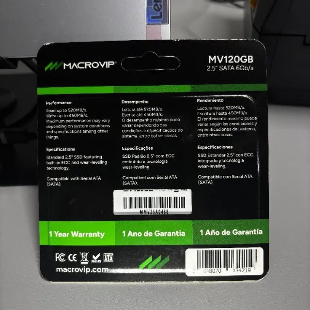 SSD 120GB SATA 3 novo lacrado com garantia 120 GB para notebook ou pc - Foto 2