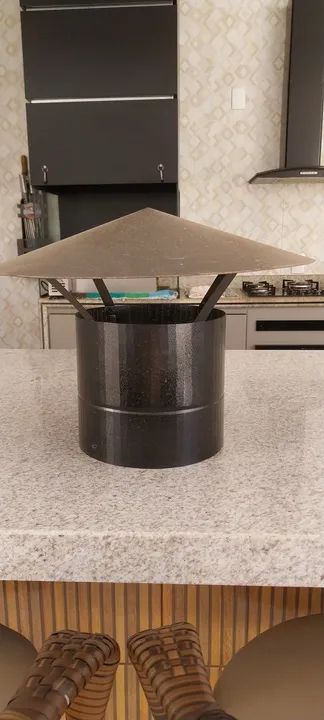 Chapéu para chaminé de churrasqueira 50 cm - Foto 3