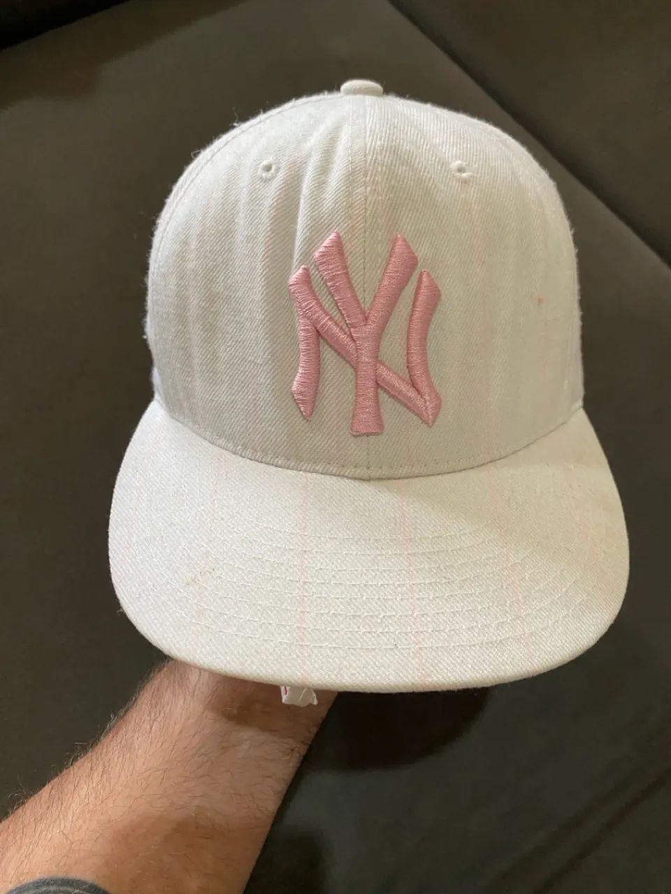 Boné New York Yankees Rosa Claro
