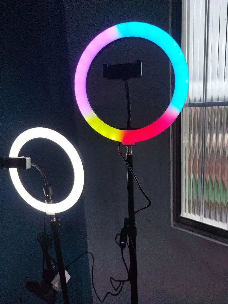 Ring Light 10 Polegadas com Tripé 2,10 Metros C/ RGB e Sem RGB (PIX, DINHEIRO E CARTÃO).
