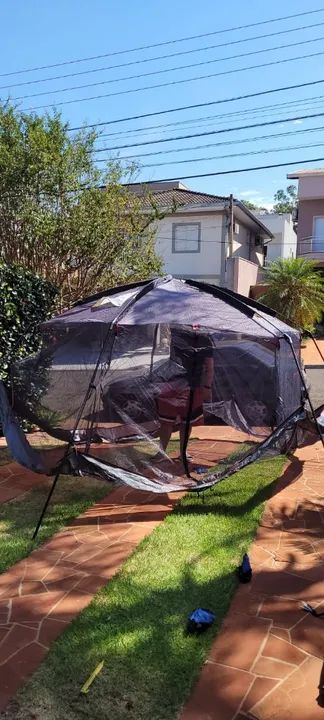 Tenda/barraca grande em poliéster com varas de aço - Foto 4