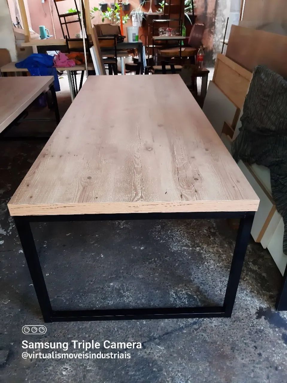 Mesa de Reunião estilo industrial  - Foto 3
