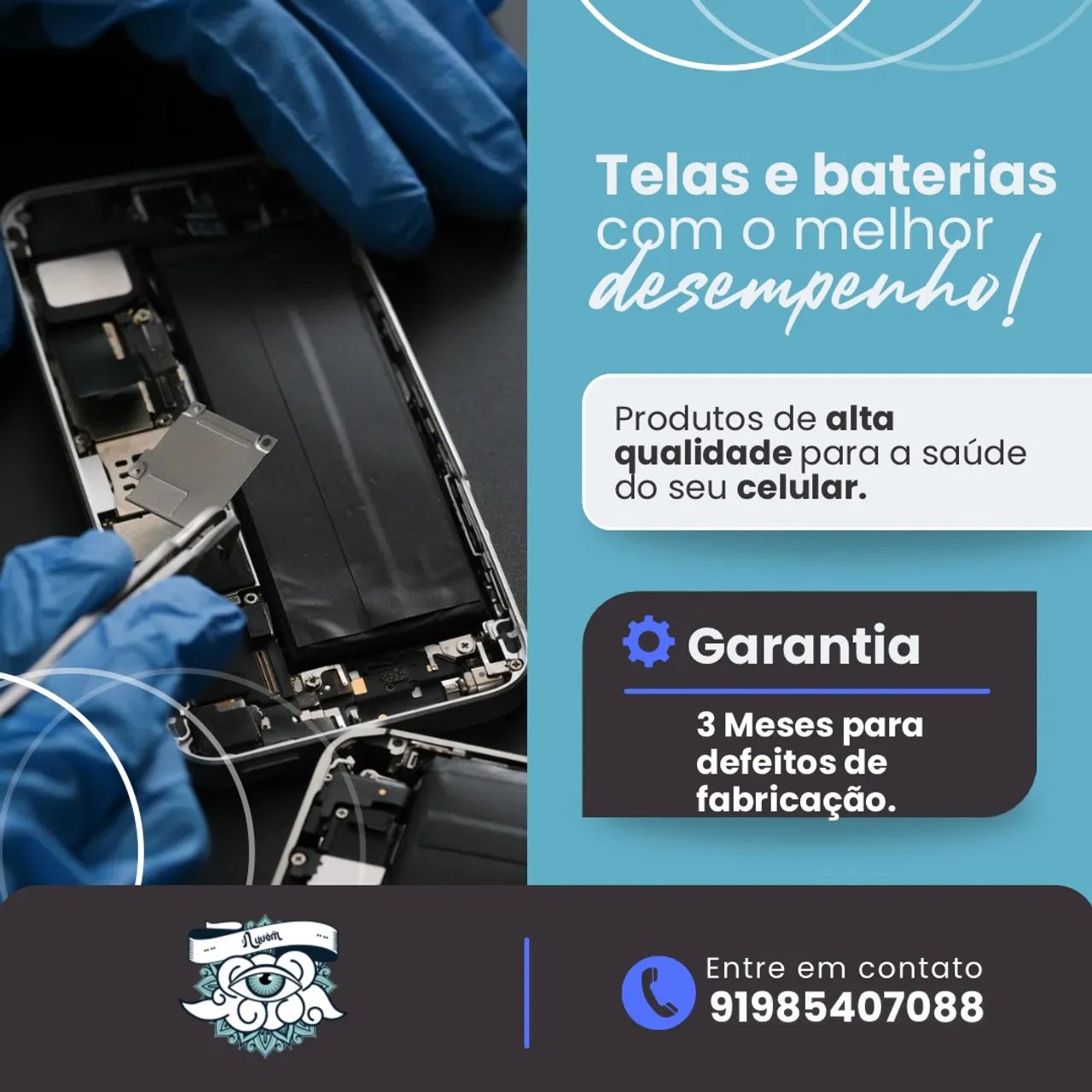 Telas e baterias de celular com garantia e qualidade 