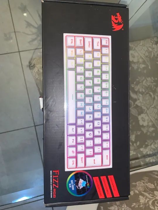 Teclado redragon fizz k617 rgb branco - Foto 3