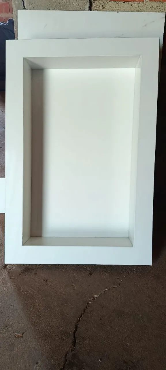 Nicho porcelanato branco para banheiro 