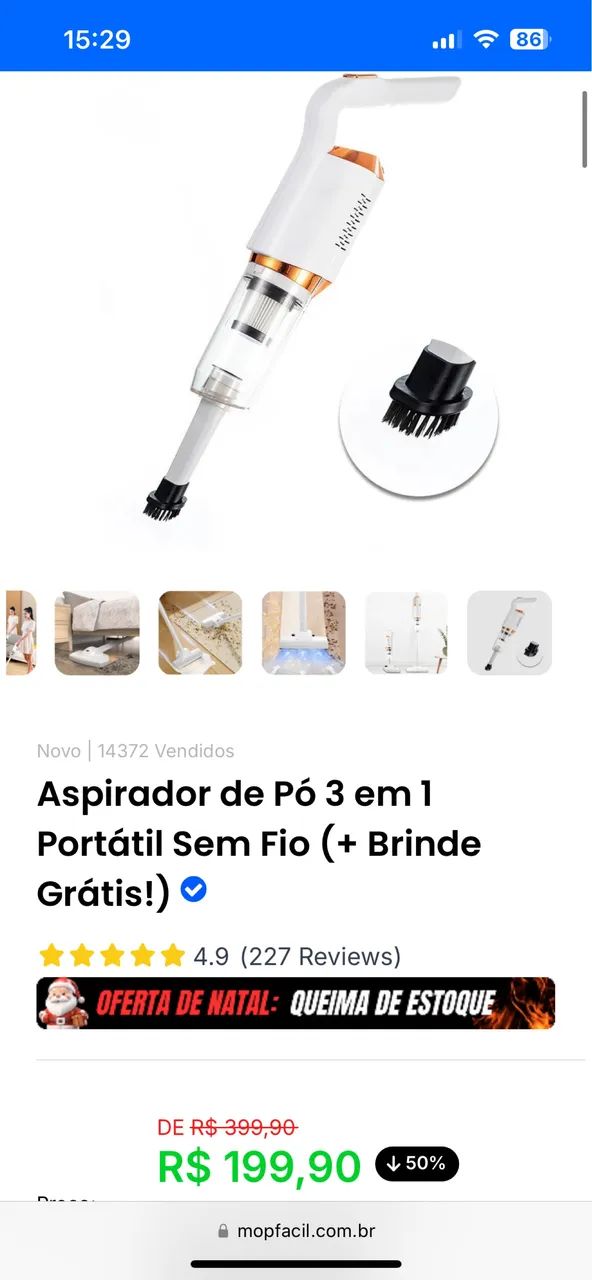 Aspirador sem de pó fio - Foto 5