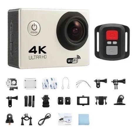 Mini Câmera de Ação 4k Portátil Wi-Fi Impermeável 30 mts - Esporte, Bike, Capacete