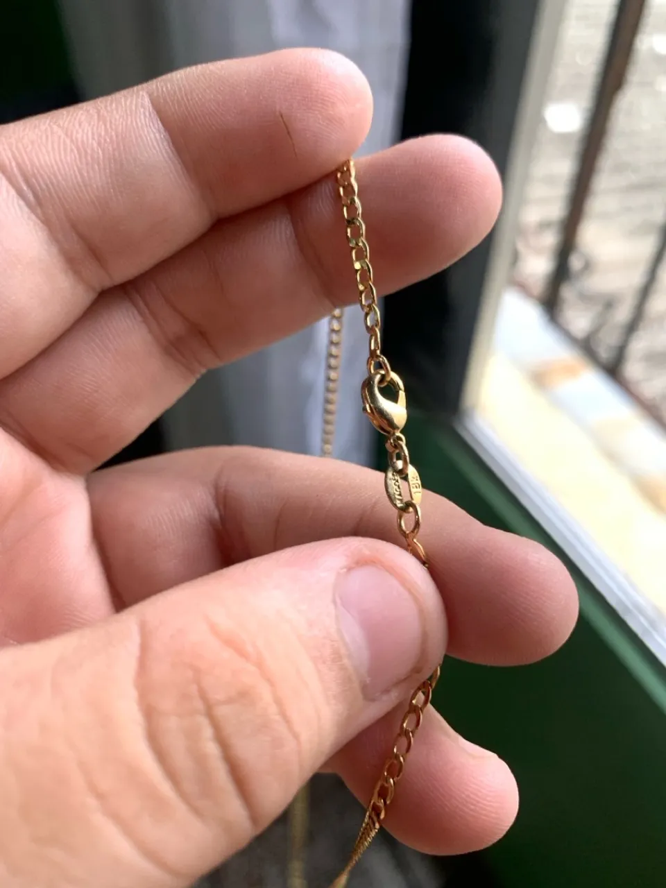 Corrente e pulseira banhado a ouro 18K