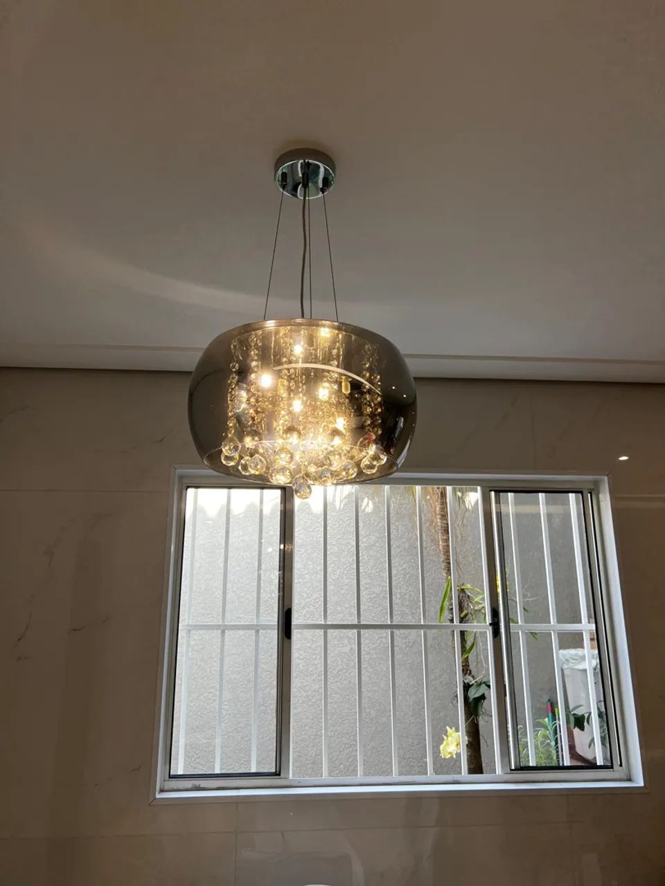 Pendente Vidro Metal Cristal - Foto 2