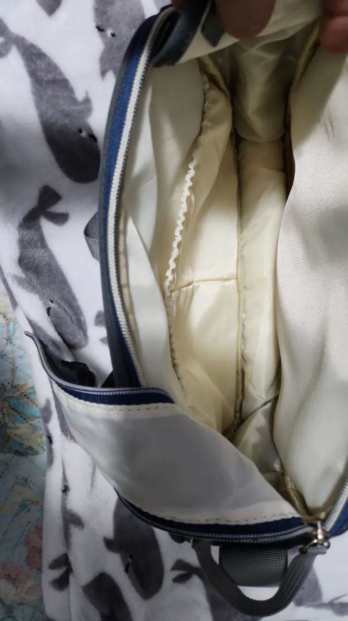 Bolsa Maternidade Cinza com Design Moderno lequeen - Foto 4