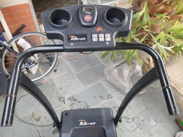 Esteira Elétrica Polimet Ep-1600 Dobrável Preta - Foto 6