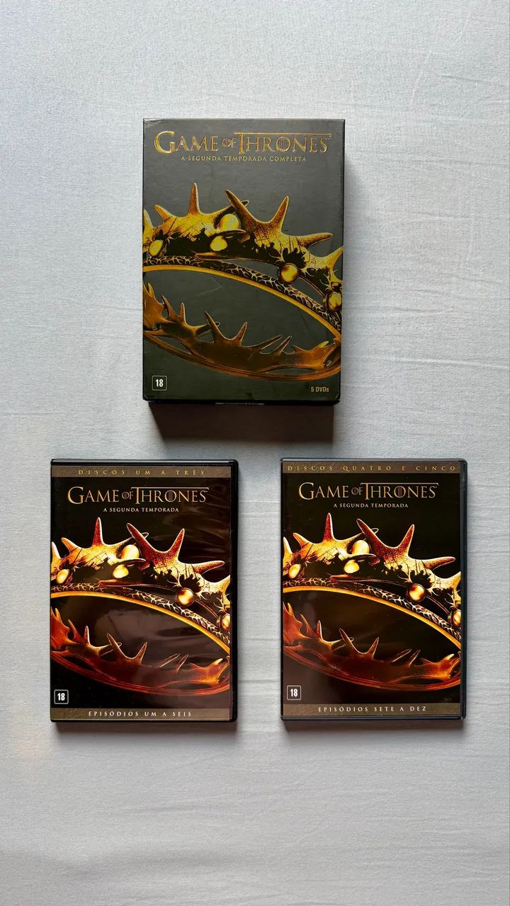 Box dvds série Game of Thrones 2 temporada ORIGINAL