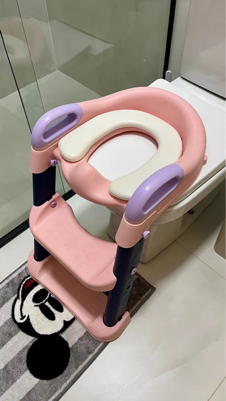 Troninho Redutor Assento Vaso Sanitário Infantil Com Escada - Foto 4