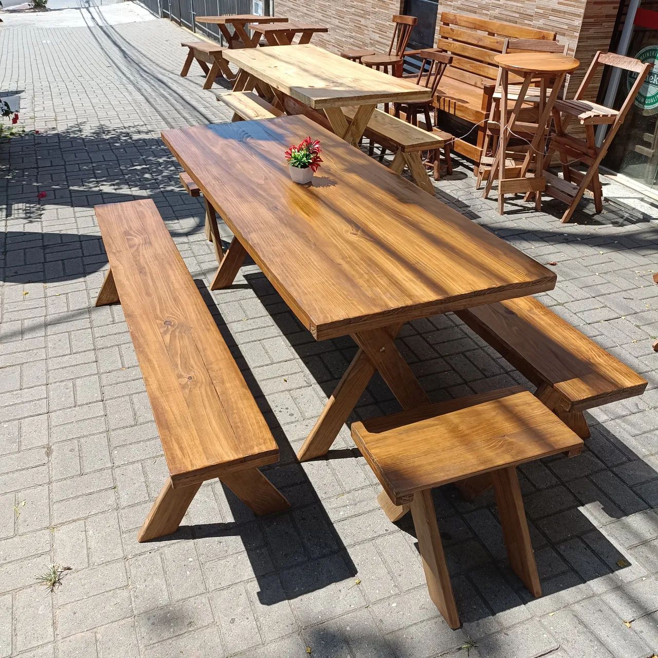 Mesa nova rústica para área de churrasco área gourmet  - Foto 2