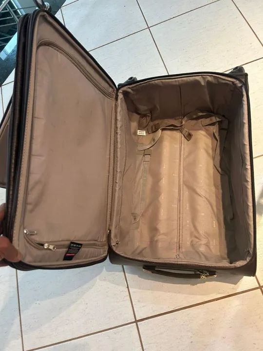 Conjunto de malas Sestini em couro marrom - Novo - Foto 4