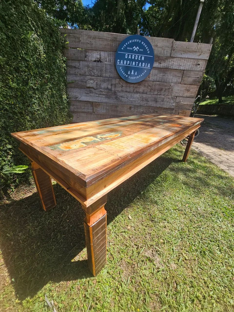 Mesa rustica madeira demolição  - Foto 4