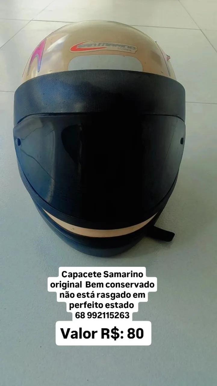 Capacete Samarino Original - Perfeito Estado