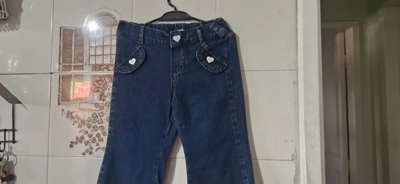 Calça jeans alphabeto 1 ano NOVA