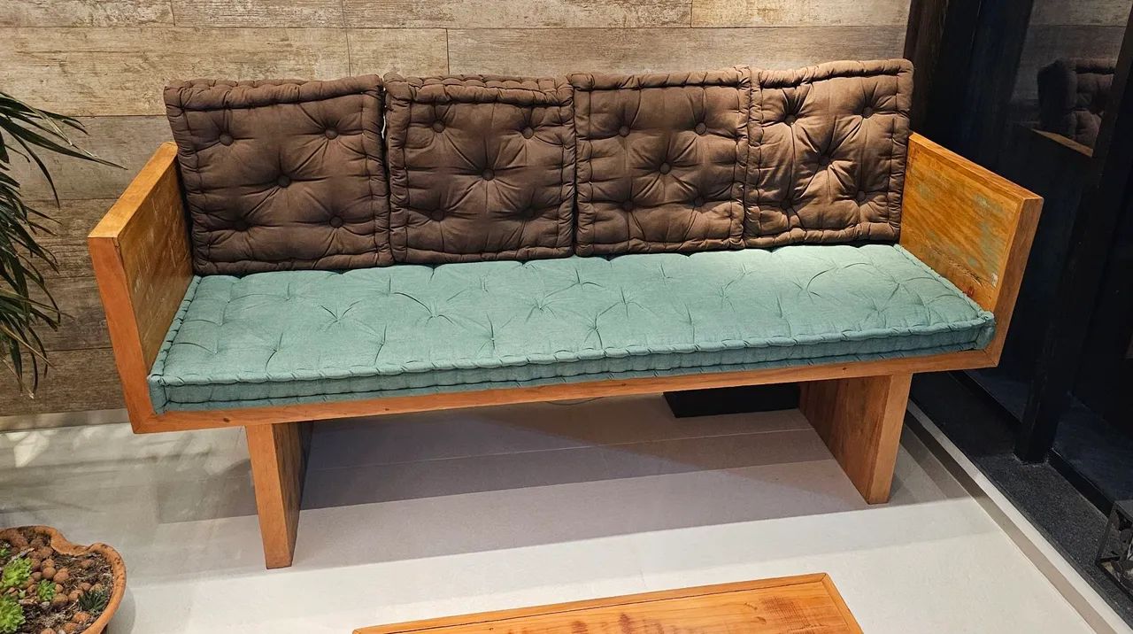 Banco Peroba Rosa e Mesinha de Apoio - Foto 4