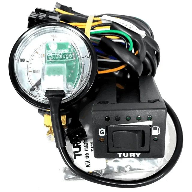 CHAVE COMUTADORA TURY T1000 KIT GNV CARBURADOR OU INJEÇÃO CHICOTE 2 METROS GERAÇÃO 3