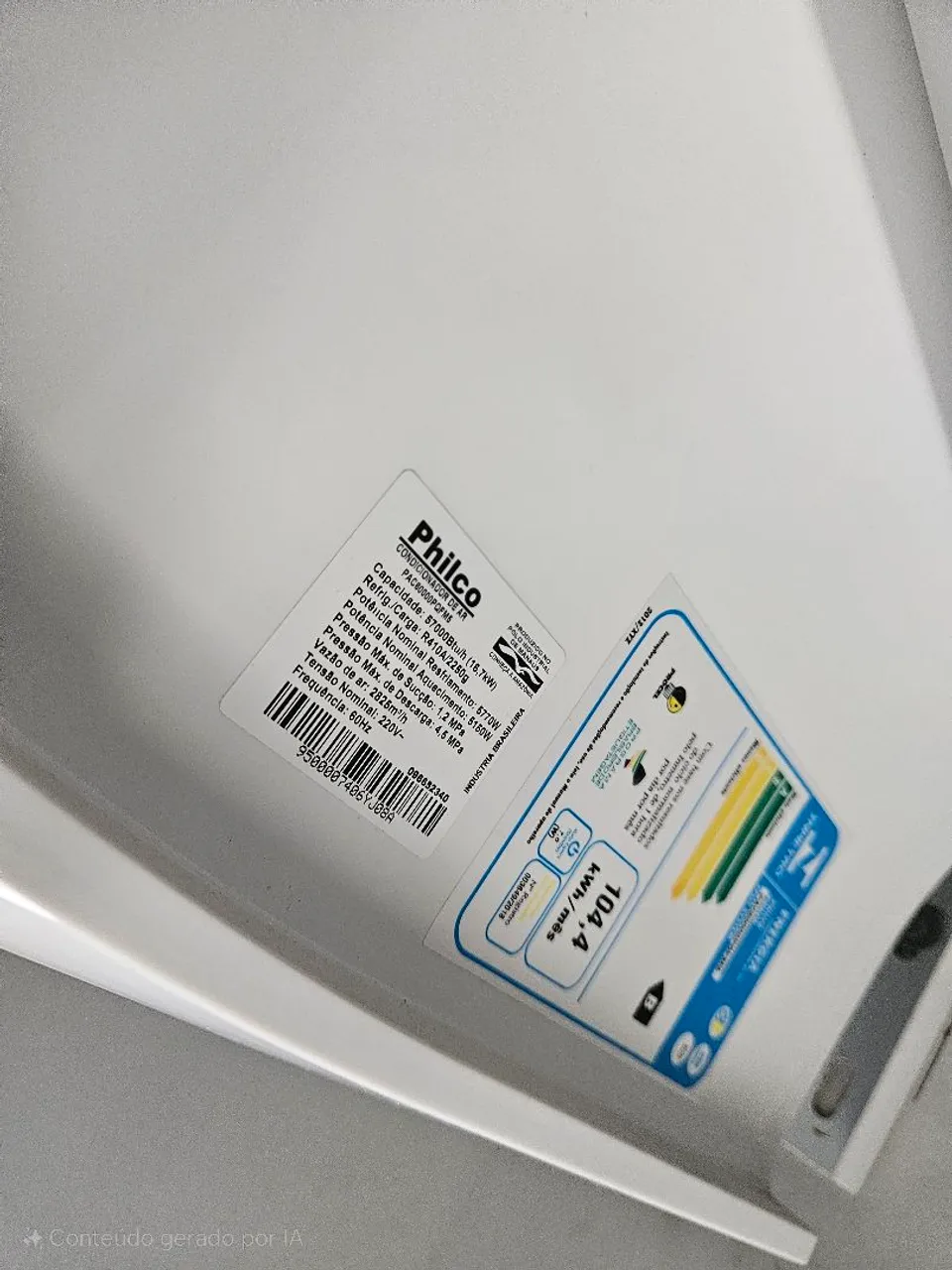 Ar Condicionado Philco quente feio 57000BTUs