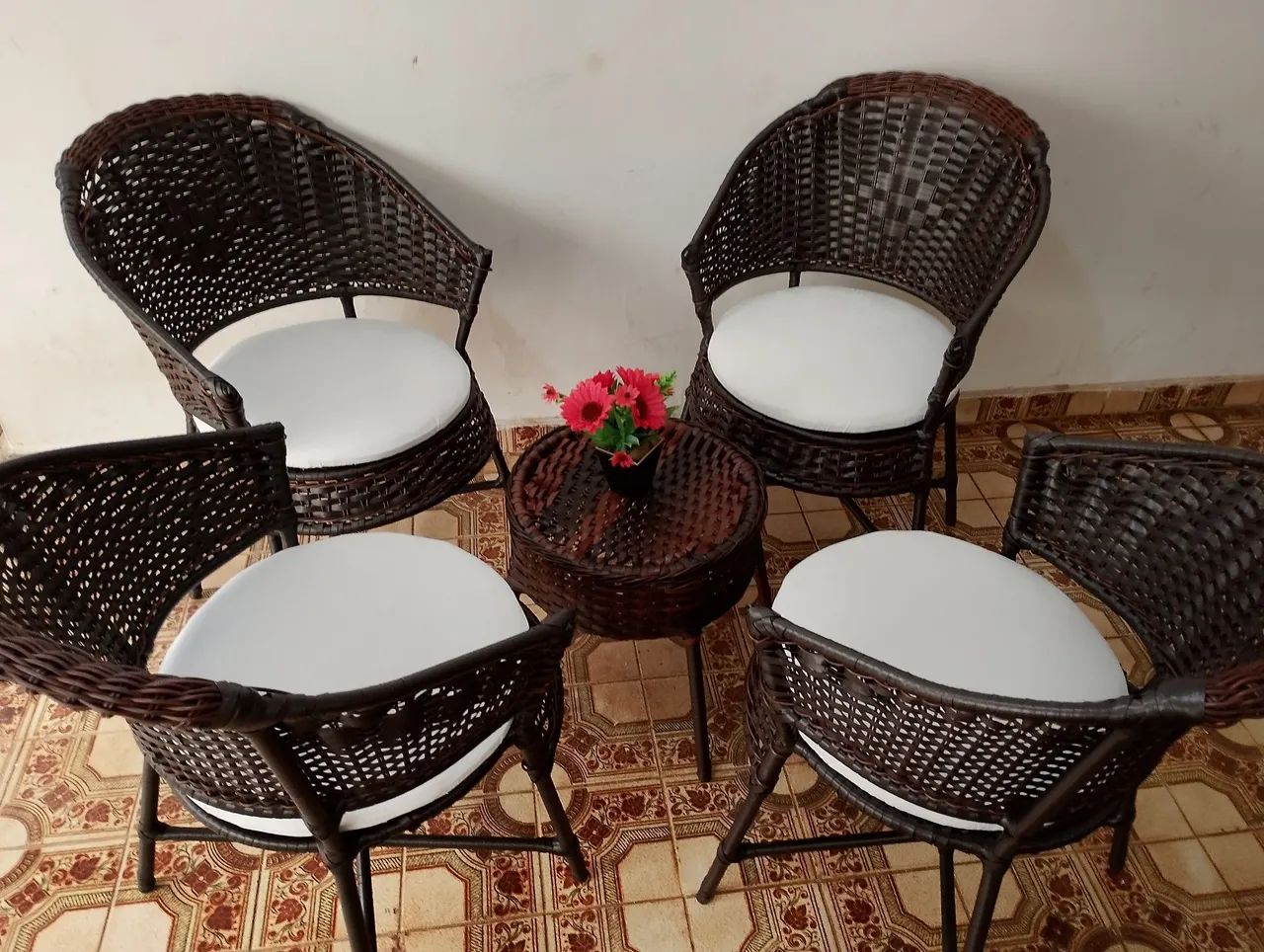 Jogo de poltronas de área externa 