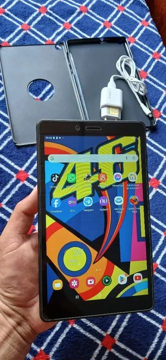 Galaxy Tab A 8.0 Tablet Samsung 32Gbs Wi-Fi pelicula capa e Carregador