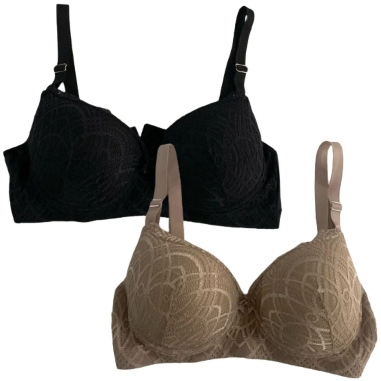 Kit Com 2 Sutiãs ( Um Preto e Um Nude ) TAM 52