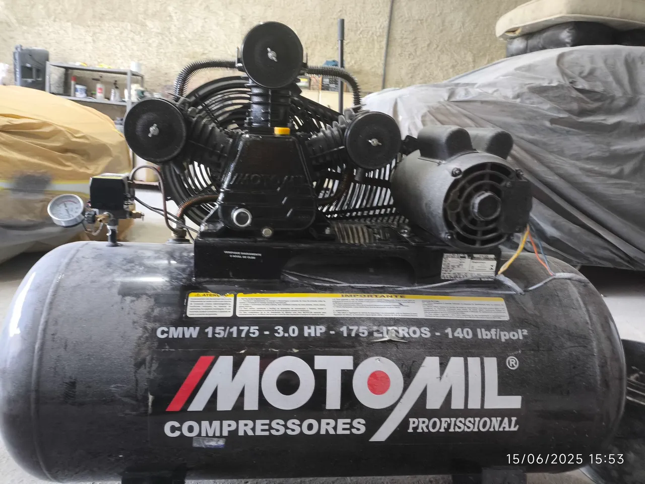 Compressor de Ar Motomil CMW 15/175 - 3.0 HP