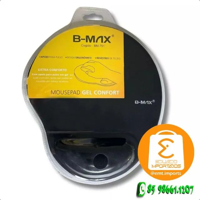 Mouse Pad com Apoio Pulso em Gel BM751 B-MAX - Foto 3