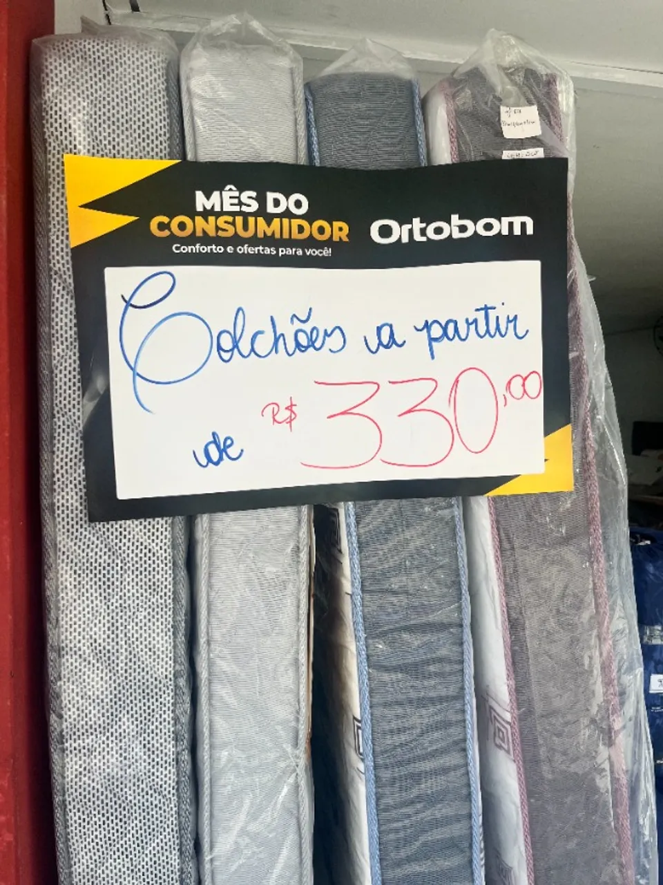 Colchões Solteiro / Casal a partir de R$330 Espuma / Molas - Ortobom / Bonno Colchão