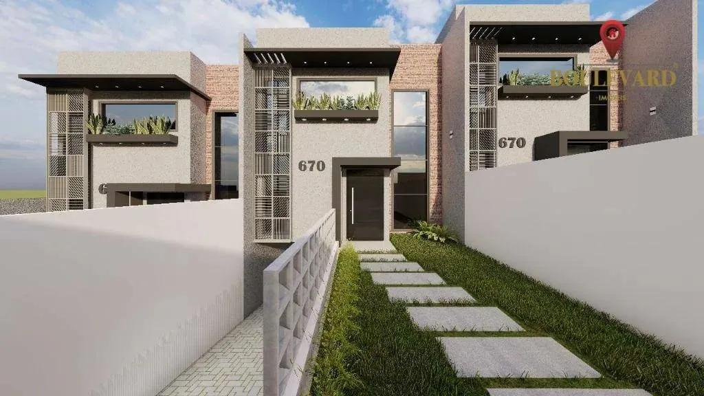 Sobrado novo com 3 dormitórios à venda, 164 m² por R$ 690.000 - Pinheirinho - Curitiba/PR