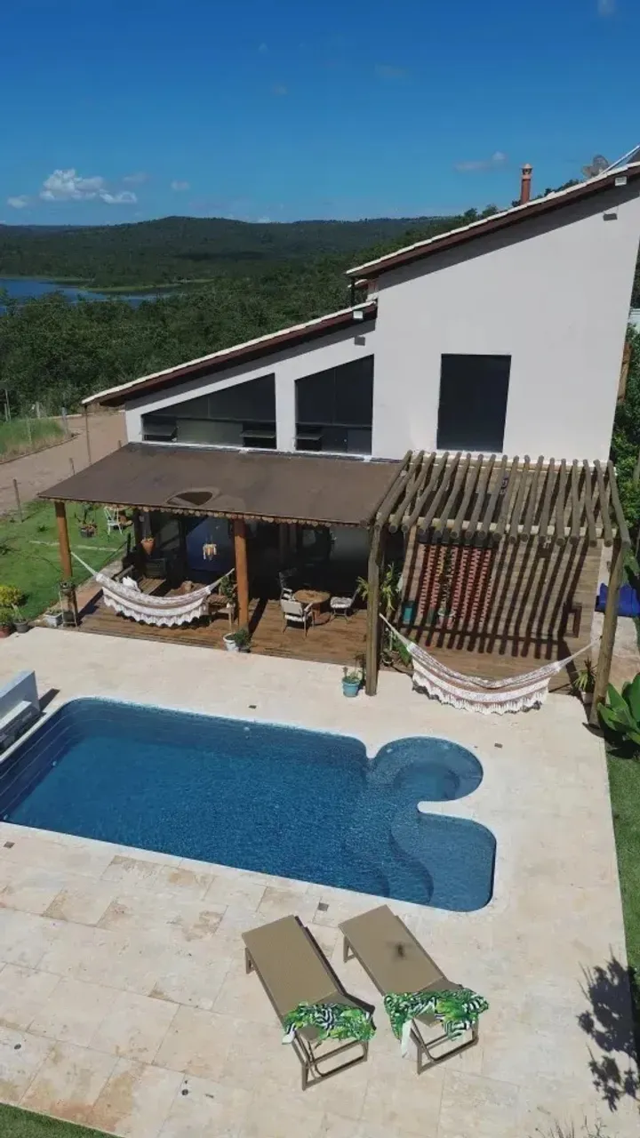 Casa Estilo Praiano Piscina aquecida no Lago Corumbá IV