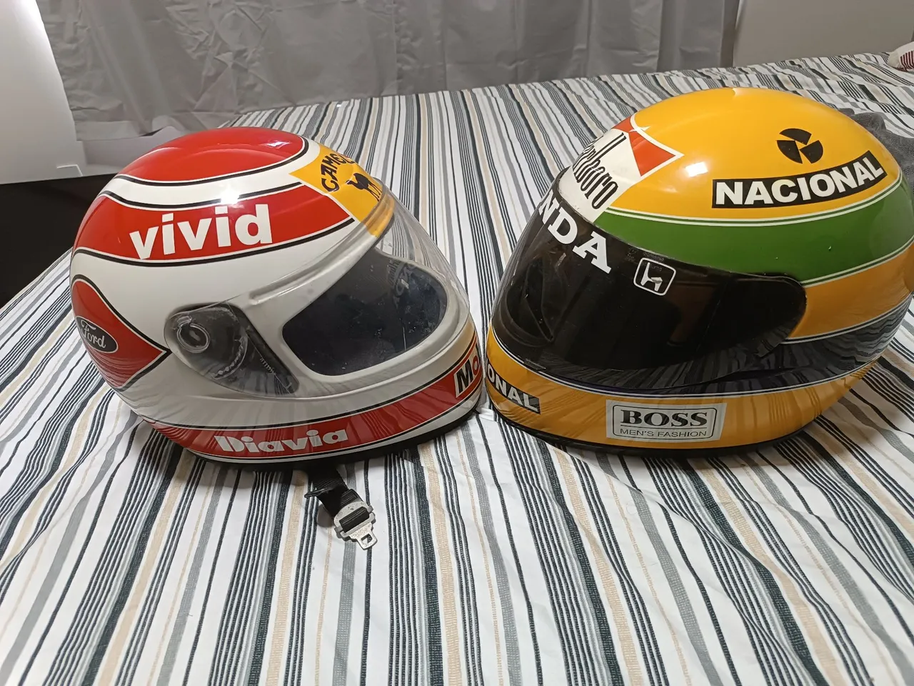 Capacetes de Coleção - Senna MacLaren e Piquet Beneton