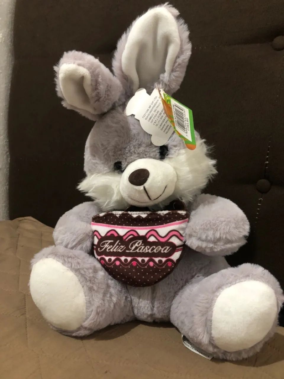 Coelho de Pelúcia - Feliz Páscoa - Foto 2