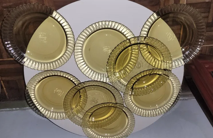 Jogo de 8 Pratos Colorex Âmbar Fundos