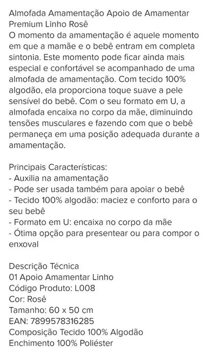 Travesseiro/almofada de Amamentação - Foto 3