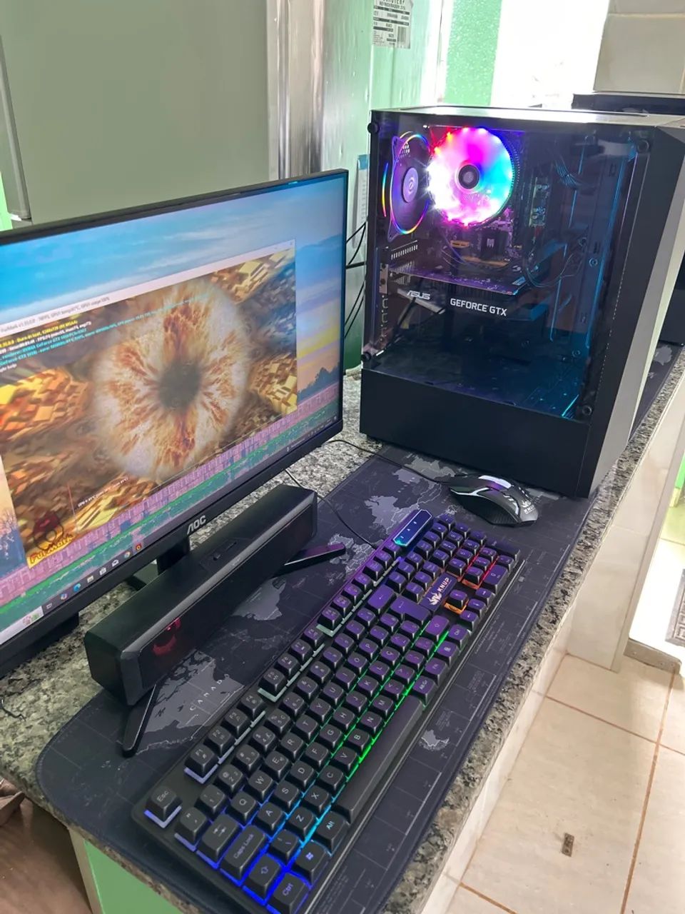 Computador Gamer Completo com placa de vídeo e monitor - Foto 3